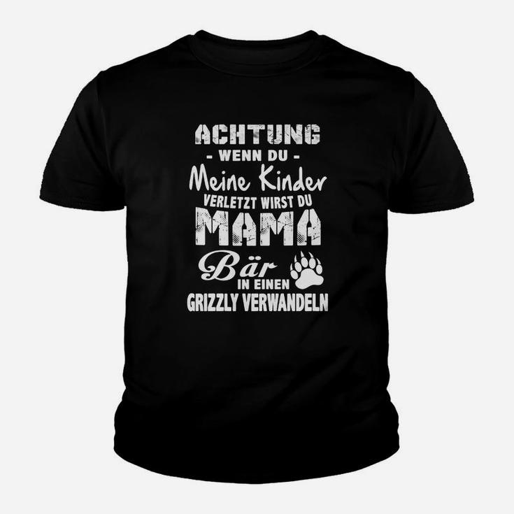 Achtung Mama Grizzly Kinder Tshirt, Schutz für Kinder, Mutterinstinkt Tee