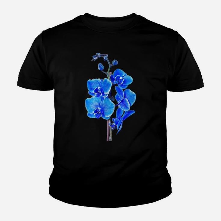 Aesthetic Blue Orchid Flower Shirt Floral Lover Gift Shirt Youth T-shirt