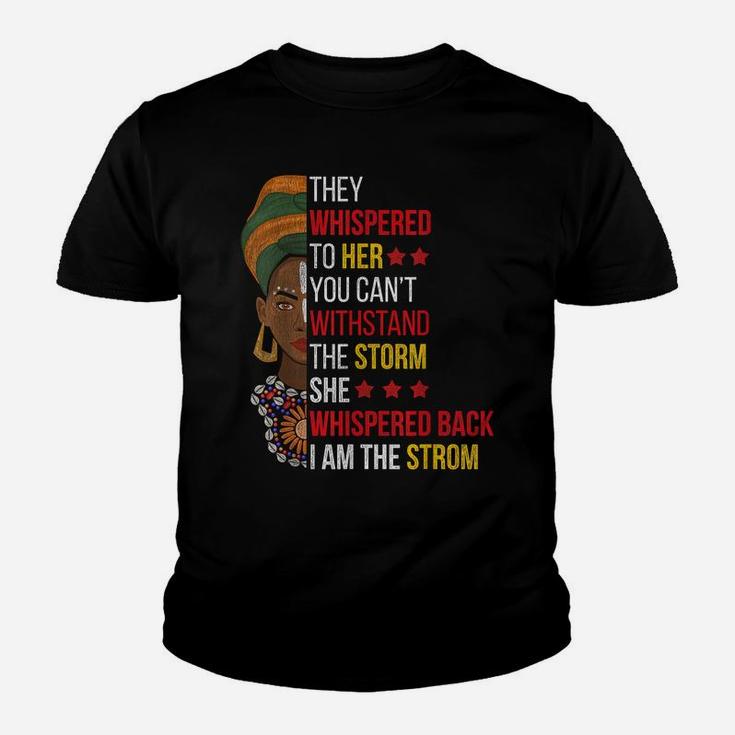 African American Afro Black Woman Gift Black History Month Youth T-shirt
