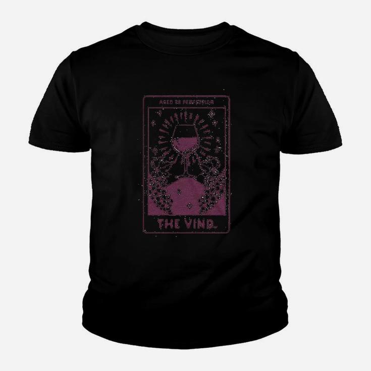 Aged To Perfection The Vino Funny Wine Drinker Tarot Card Youth T-shirt