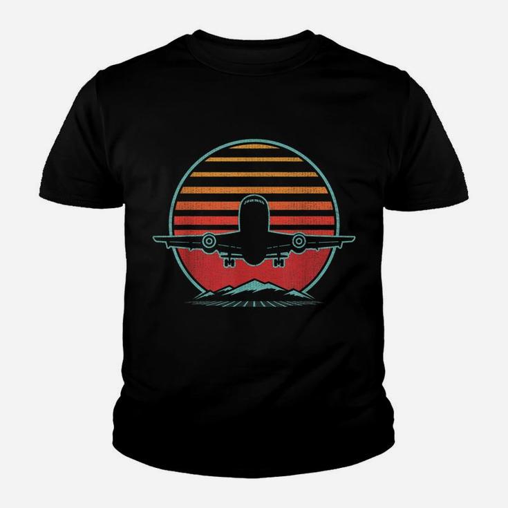 Airplane Retro Vintage 80S Style Pilot Flying Gift Youth T-shirt