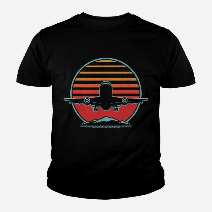 Airplane Retro Vintage 80S Style Pilot Flying Sweatshirt Youth T-shirt