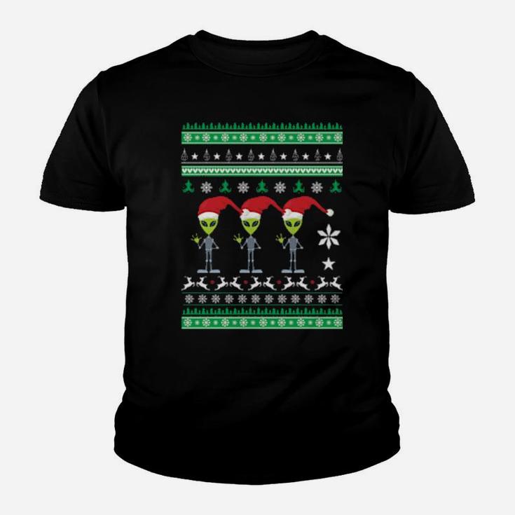Alien With Santa Hat Ugly Youth T-shirt