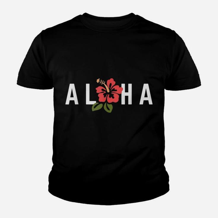 Aloha Hawaii Hibiscus Hawaiian Island Tropical Floral Flower Youth T-shirt