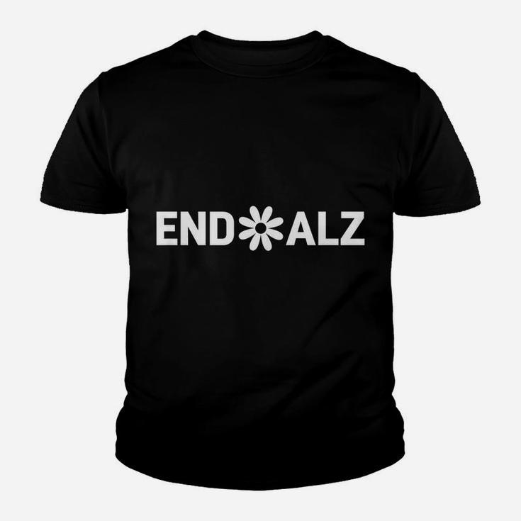 Alzheimer's Awareness Products Purple Endalz End Alz Flower Youth T-shirt