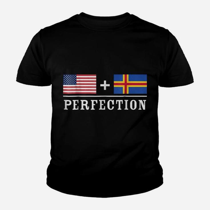 American  Aland  Perfection Usa And Aland Flags Youth T-shirt
