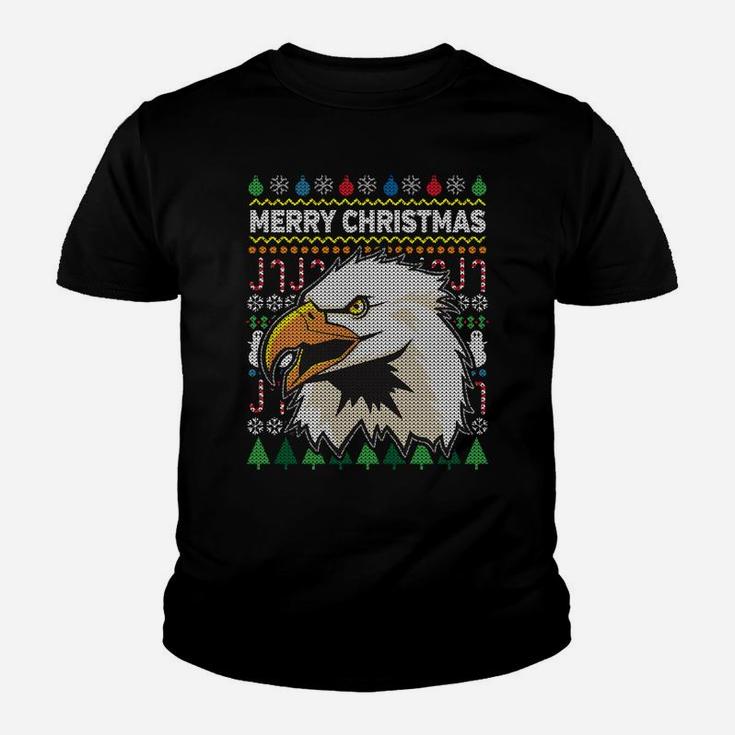 American Bald Eagle Merry Christmas Ugly Xmas Design Sweatshirt Youth T-shirt