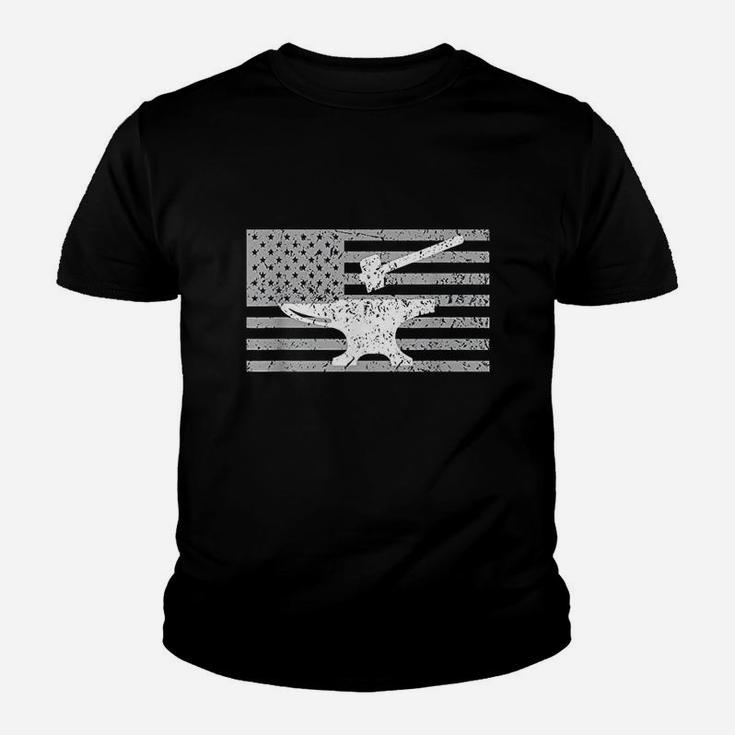 American Flag Blacksmith Youth T-shirt