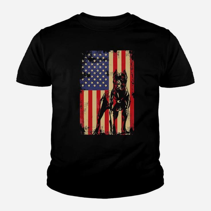 American Flag Cane Corso Shirt For 4Th Of July Youth T-shirt