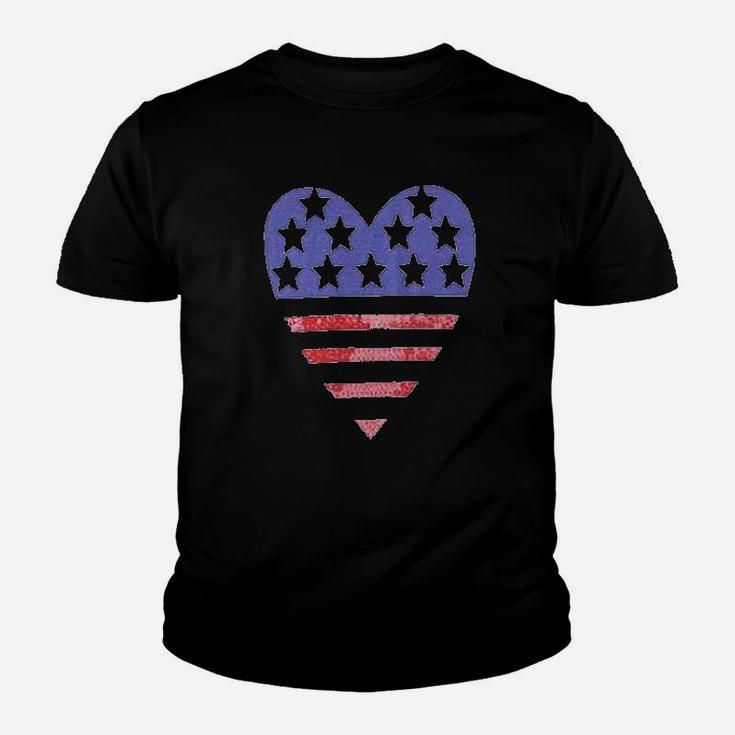 American Flag Heart Youth T-shirt