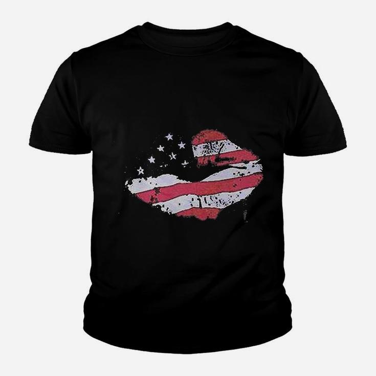American Flag Lips Youth T-shirt