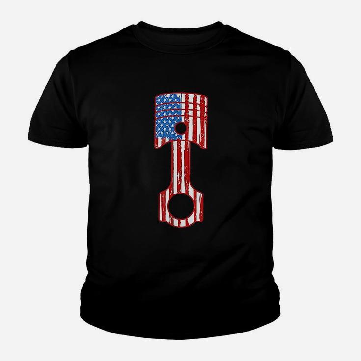 American Flag Piston Youth T-shirt