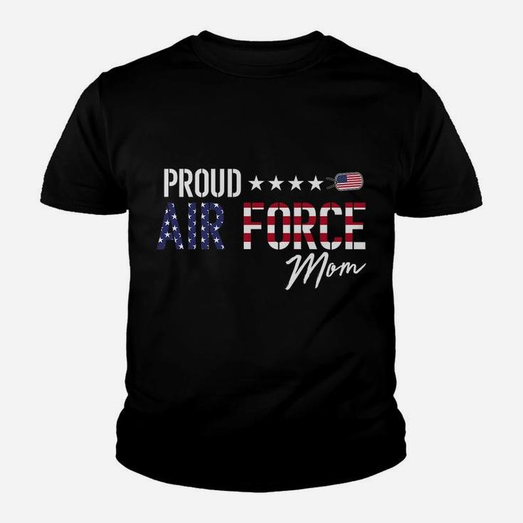 American Flag Proud Air Force Mom Youth T-shirt