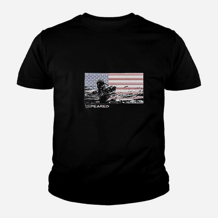 American Flag With Diver Youth T-shirt
