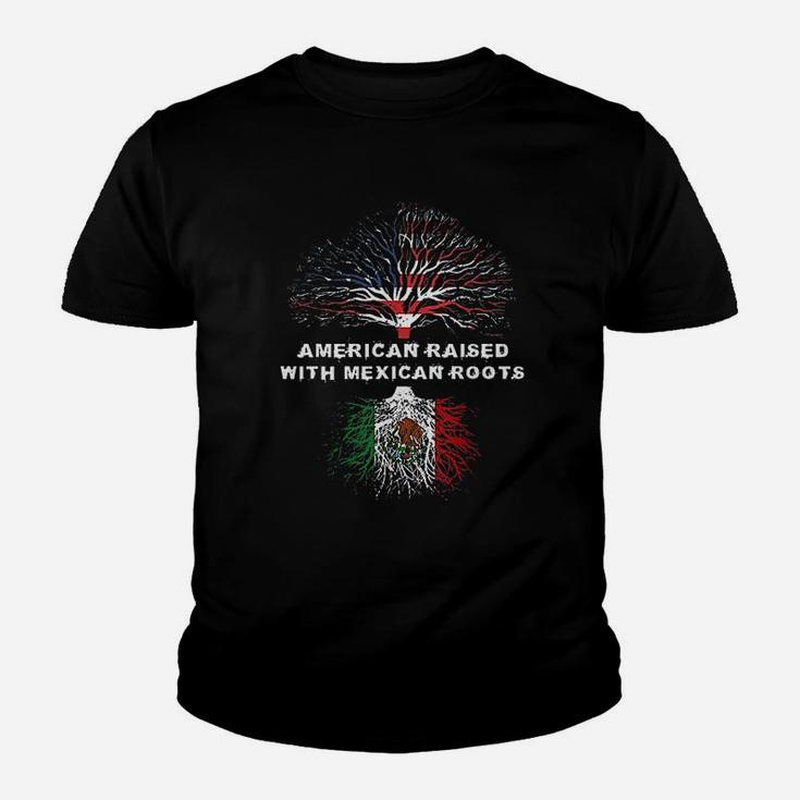 American Raised With Mexican Roots Youth T-shirt