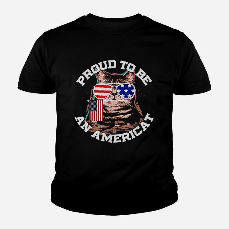 Americat Cat 4Th Of July Youth T-shirt