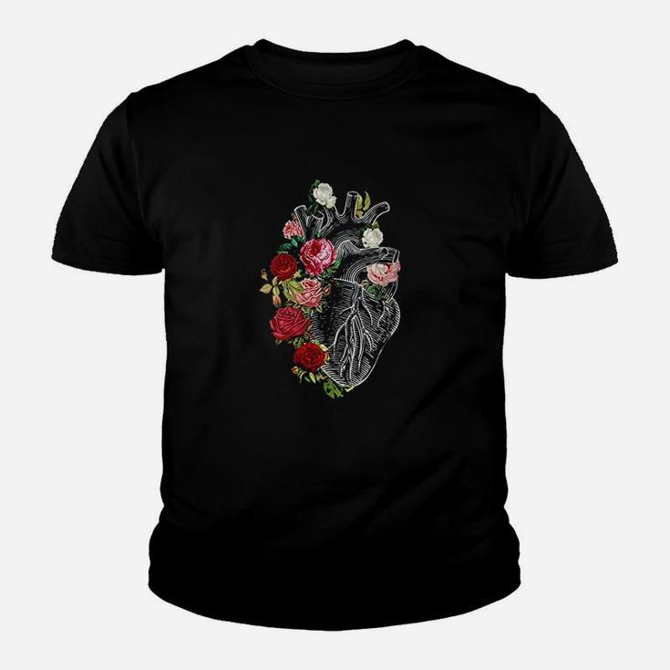 Anatomical Heart And Flowers Show Your Love Youth T-shirt
