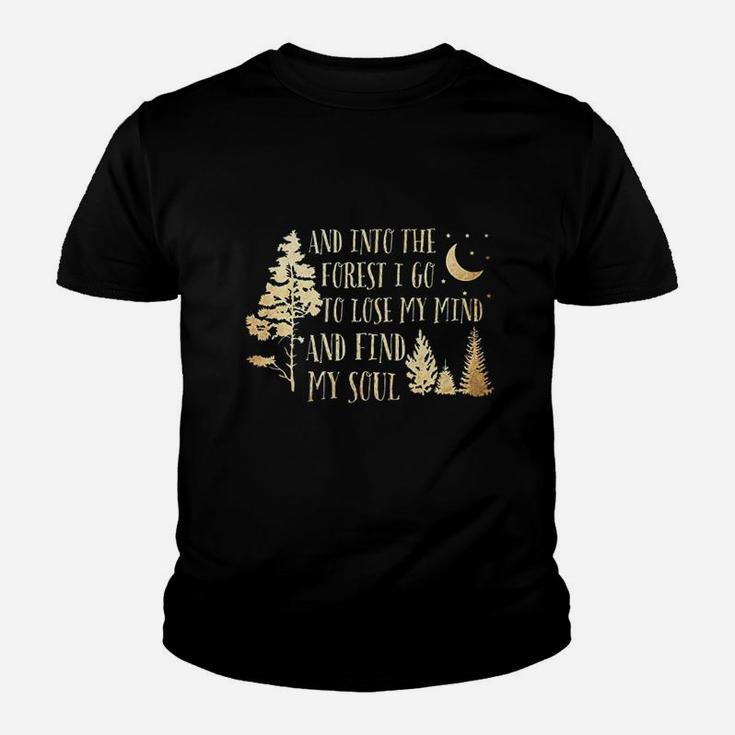 And Into The Forest I Go  Adventure Lover Youth T-shirt