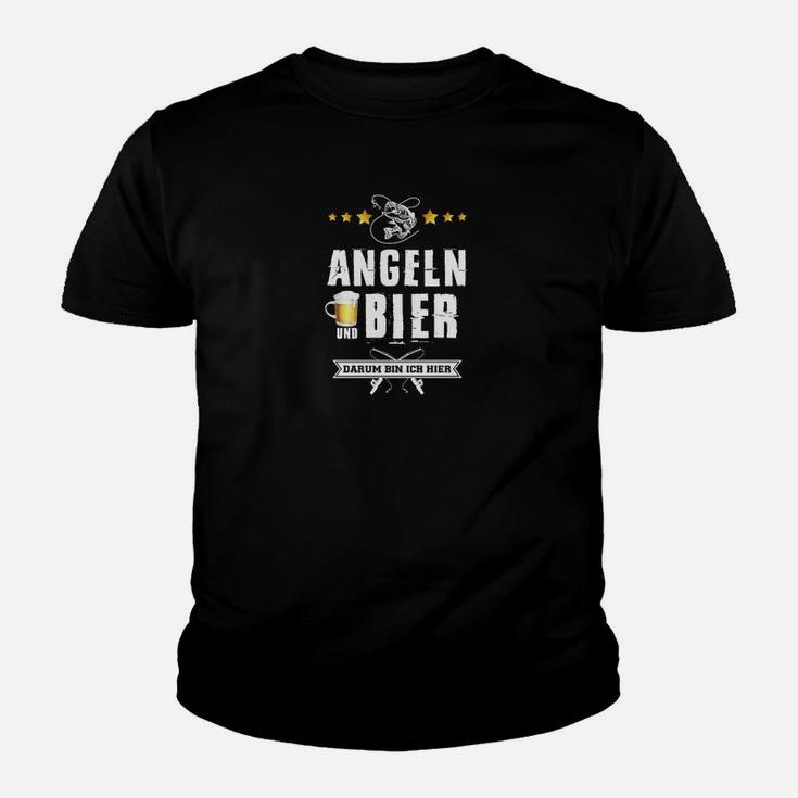 Angeln Und Bier Fischen Karpfen Barsch Kinder T-Shirt