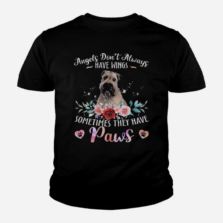 Angels Dont Always Have Wings Sometimes They Have Paws  Wheaten Terrier Youth T-shirt