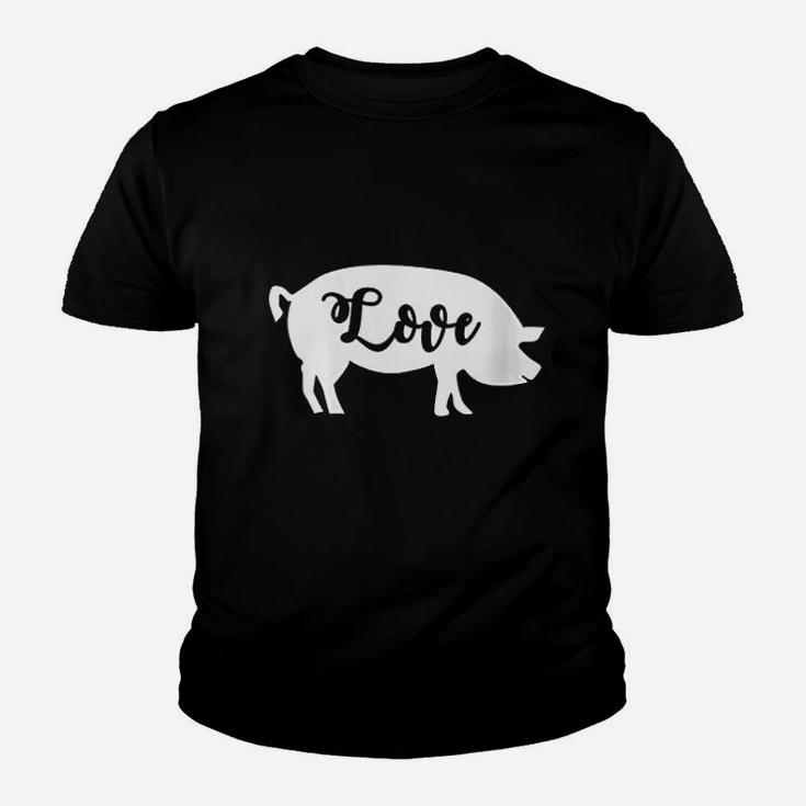 Animal Lover Pig Design Farmer Gift I Love Pigs Youth T-shirt