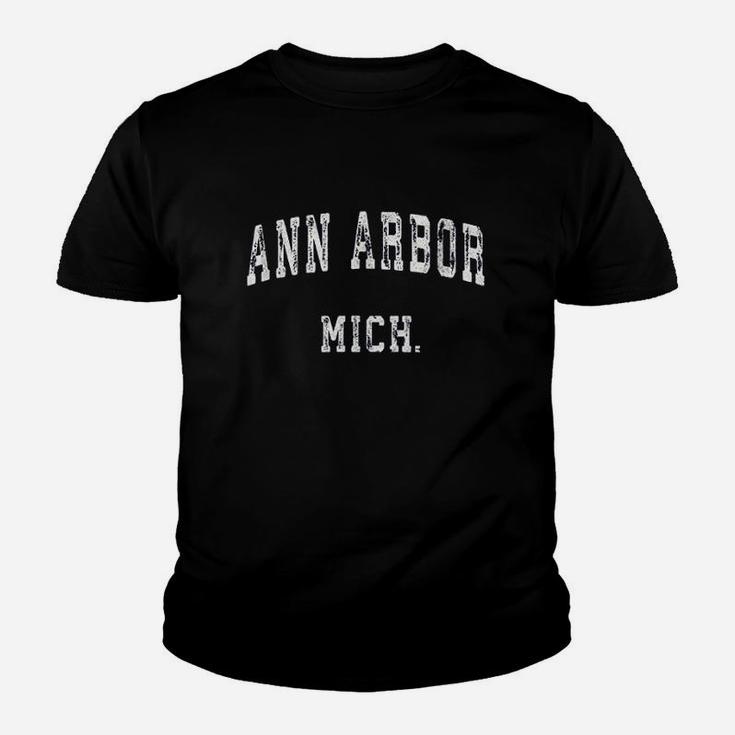 Ann Arbor Michigan Mi Vintage Sports Design Youth T-shirt