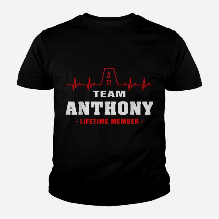 Anthony Surname Proud Family Team Anthony Lifetime Member Youth T-shirt