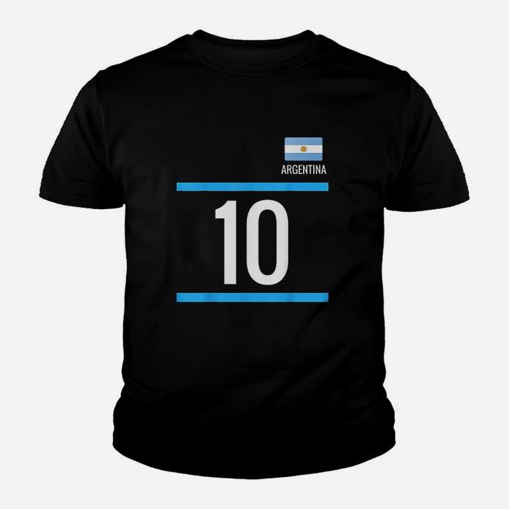 Argentina Soccer With Number 10 Youth T-shirt