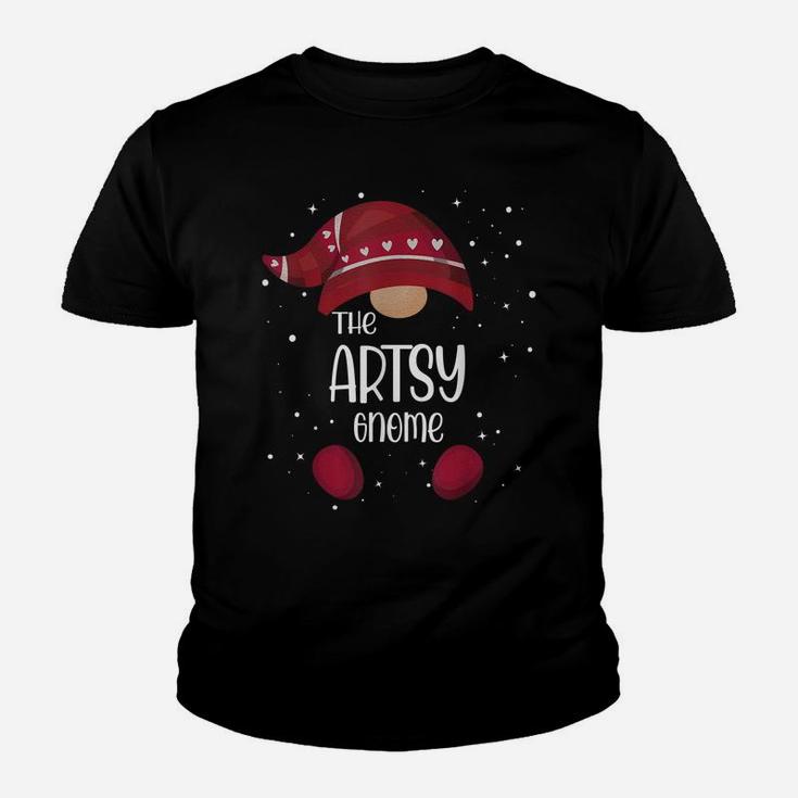 Artsy Gnome Matching Family Pajamas Christmas Gift Youth T-shirt
