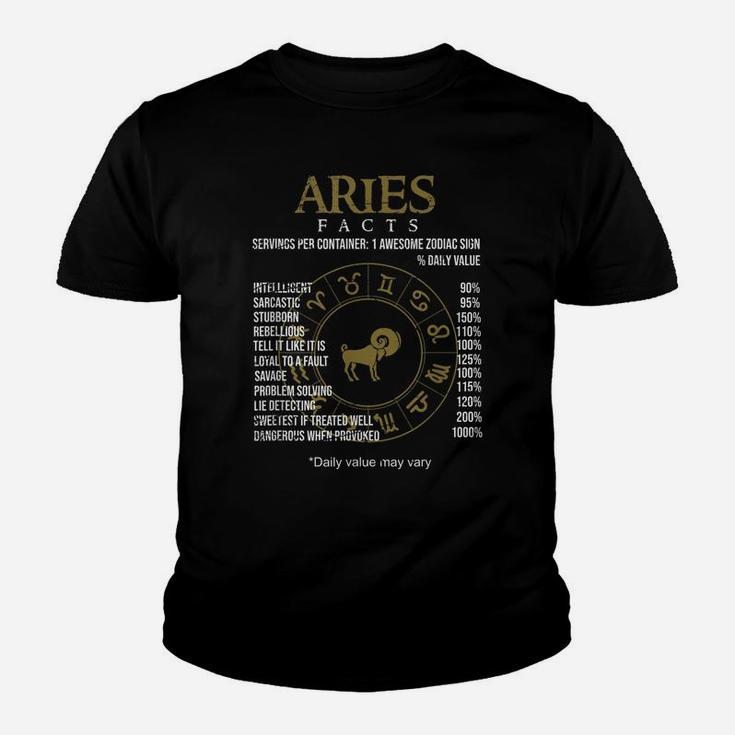 Astrological Sign Aries Facts Zodiac Sign Youth T-shirt