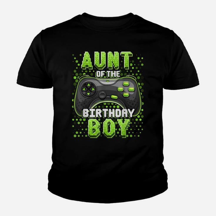 Aunt Of The Birthday Boy Matching Video Game Birthday Gift Youth T-shirt