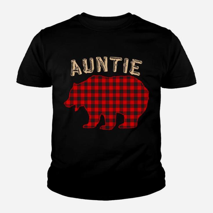 Auntie Bear Family Pajamas Matching Christmas Pajama Pjs Youth T-shirt