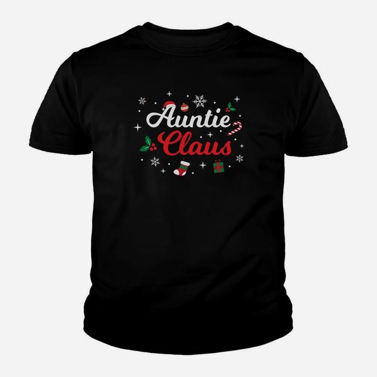 Auntie Claus Sweatshirt Aunt Cute Xmas Family Matching Shirt Youth T-shirt