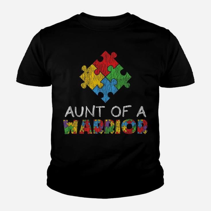 Autism Awareness Aunt Of A Warrior Autistic Kids Awareness Youth T-shirt