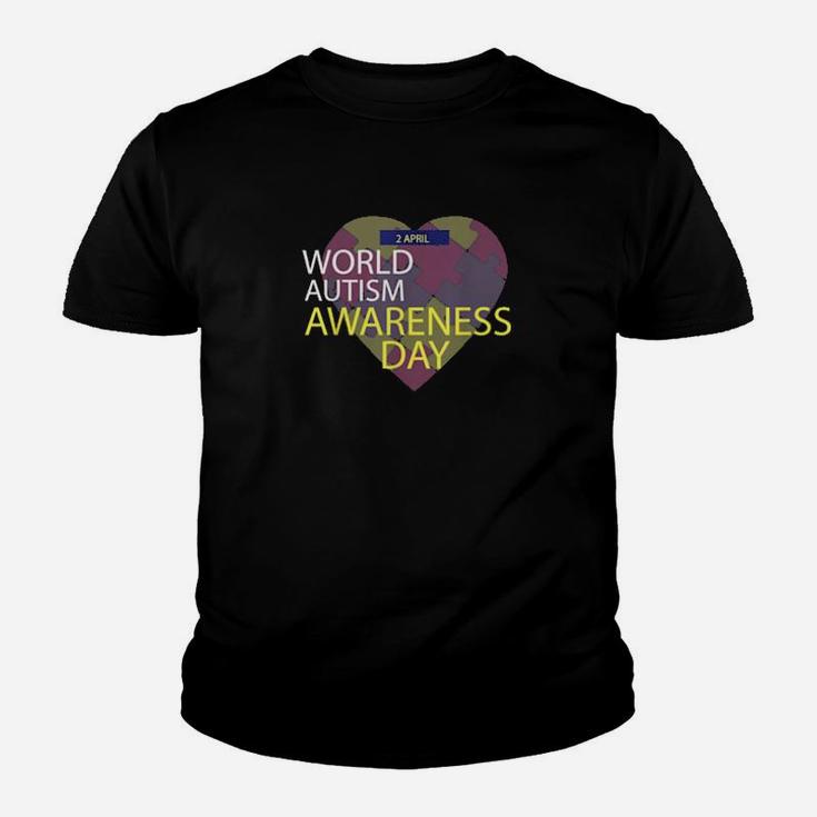 Autism Awareness Kindness Ribbon Heart Neurodiversity Youth T-shirt