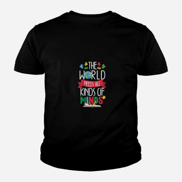 Autism Awareness The World Need All Kinds Of Minds Asd Youth T-shirt