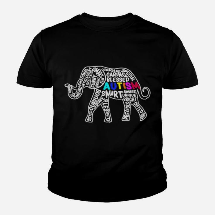 Autism Elephant Autism Awareness Autistic Autism Moms Youth T-shirt
