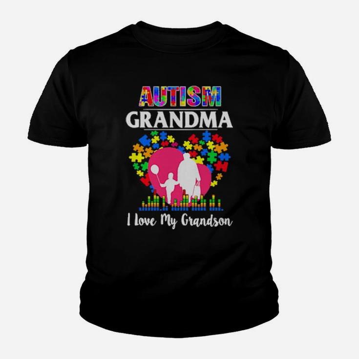 Autism Grandma I Love My Grandson Youth T-shirt