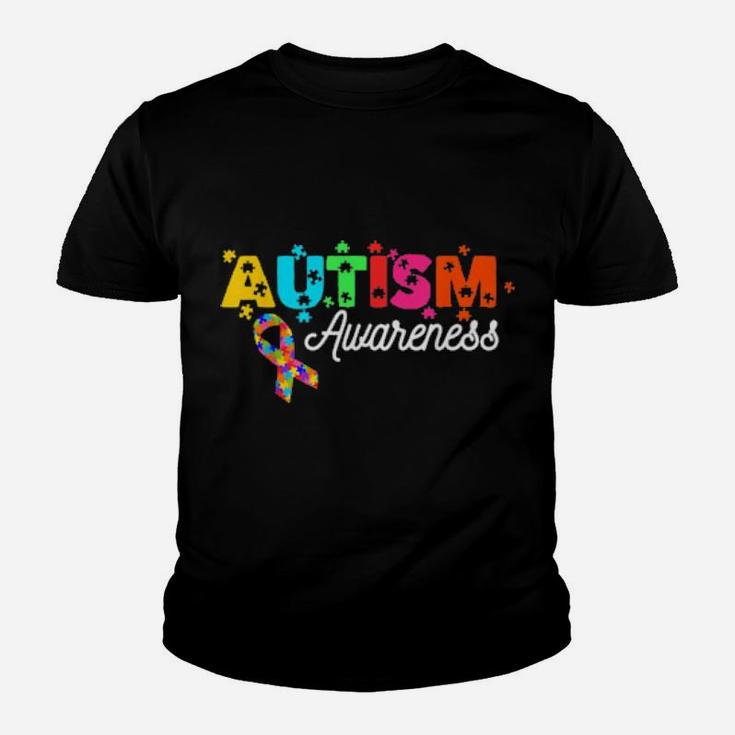 Autism Ribbon Autism Awareness Autistic Autism Moms Youth T-shirt