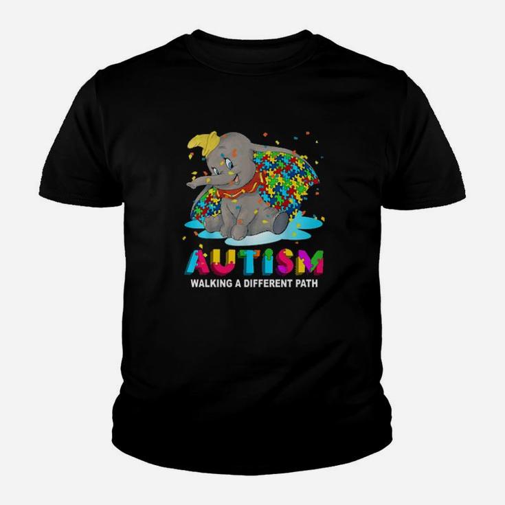 Autism Waling Different Path Youth T-shirt