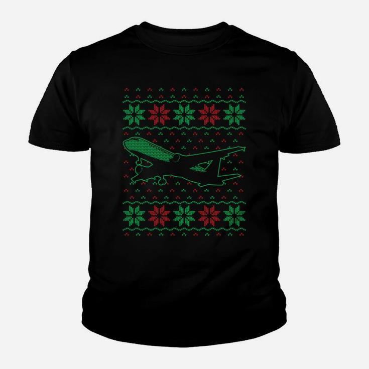 Aviation Pilots Xmas Gift Flight Operator Ugly Christmas Sweatshirt Youth T-shirt