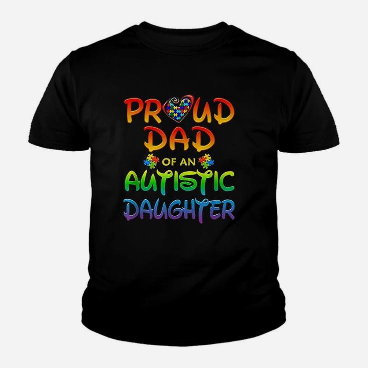 Awareness Proud Dad Of Autistic Daughter Youth T-shirt