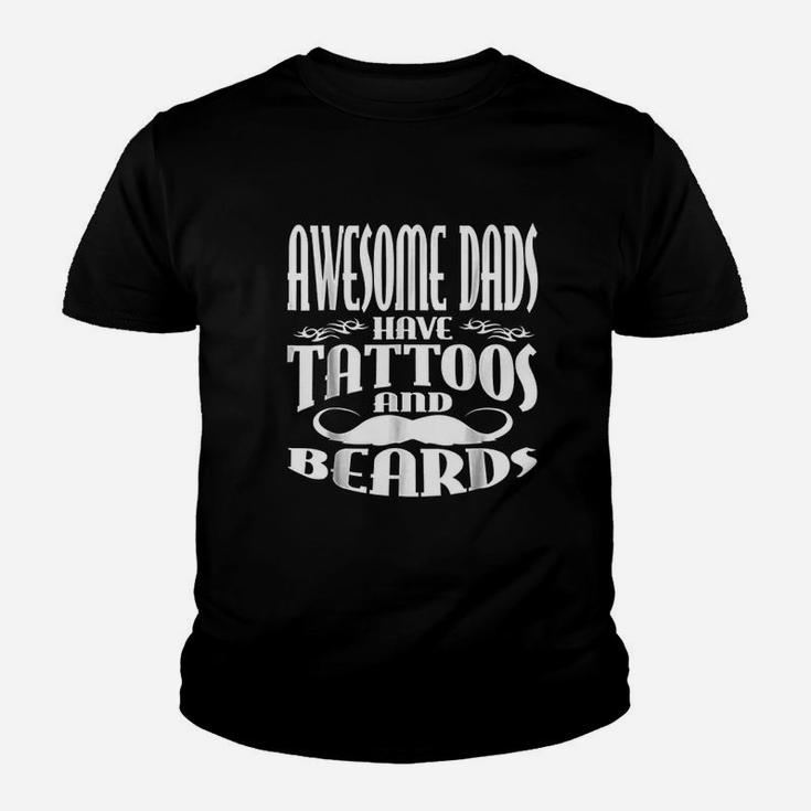 Awesome Dads Have Tattoos And Beards Youth T-shirt
