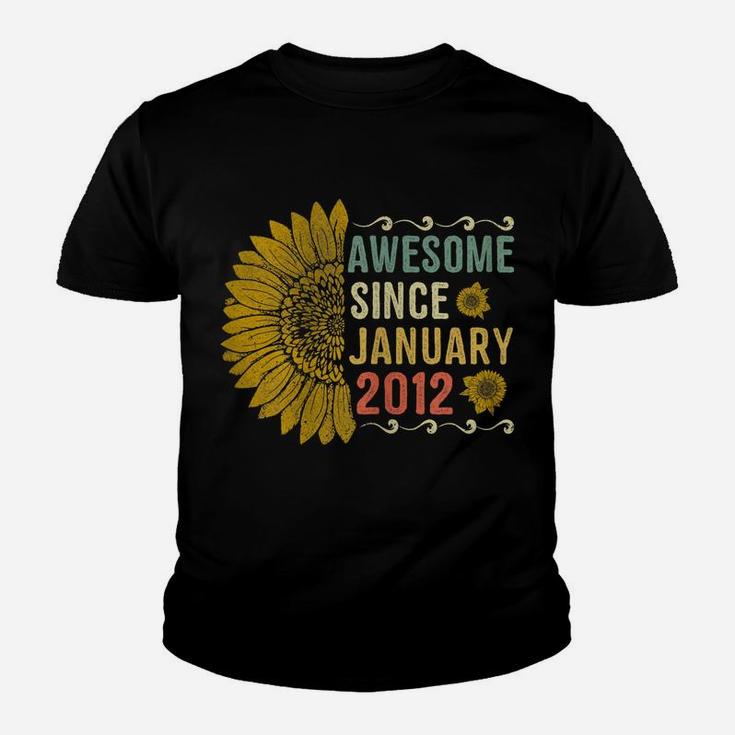 Awesome January 2012 Flowers 8 Years Old 8Th Birthday Gift Youth T-shirt