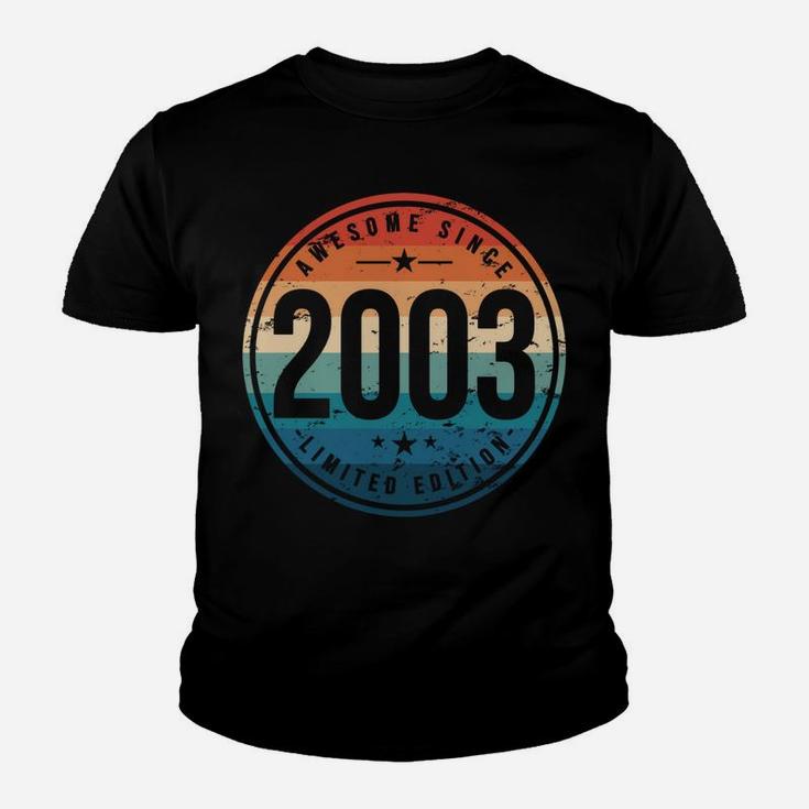 Awesome Since 2003 - 17 Years Old, 17Th Birthday Gift Youth T-shirt