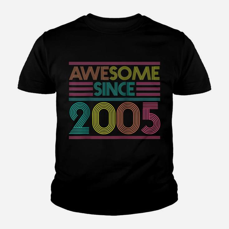 Awesome Since 2005 16Th Birthday Gifts 16 Years Old Raglan Baseball Tee Youth T-shirt