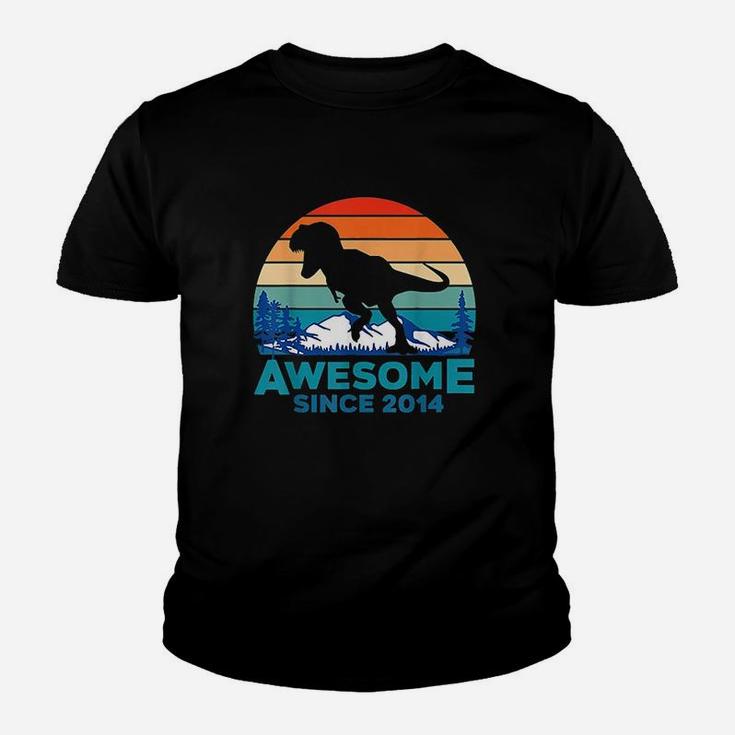 Awesome Since 2014 7 Years Old Dinosaur Gift Youth T-shirt