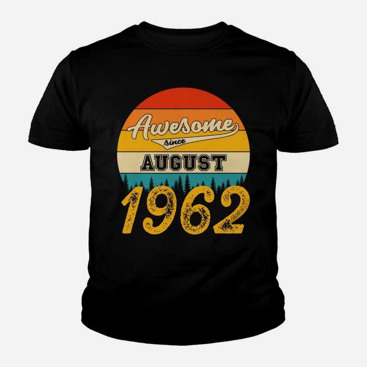 Awesome Since August 1962 59 Years Old Birthday Vintage Youth T-shirt