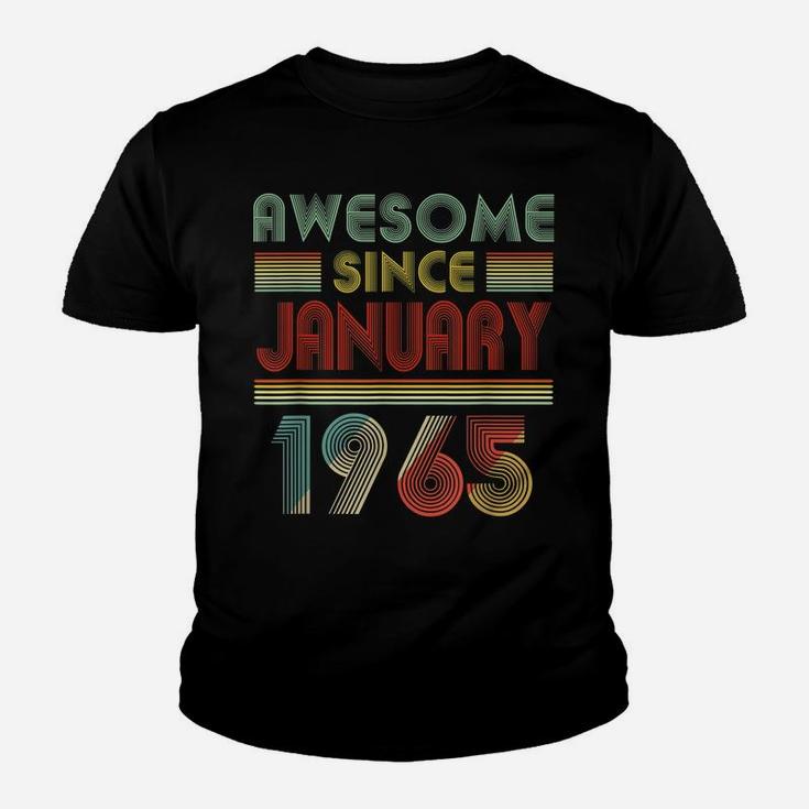 Awesome Since January 1965 Birthday Gift 55 Years Old 55Th Youth T-shirt