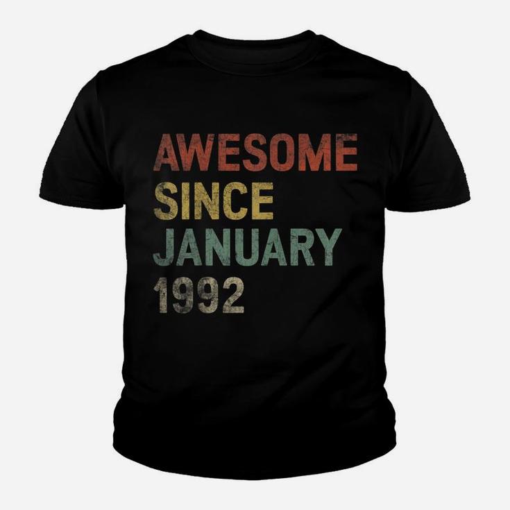 Awesome Since January 1992 29Th Birthday Gift 29 Years Old Youth T-shirt
